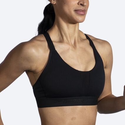 Movement angle (treadmill) view of Brooks Plunge 2.0 Sports Bra for women