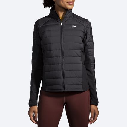 Model (front) view of Brooks Shield Hybrid Jacket 2.0 for women