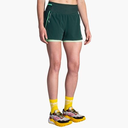 Model (front) view of Brooks High Point 3" 2-in-1 Short 2.0 for women