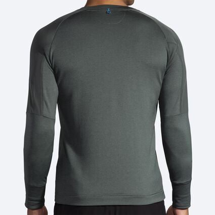 Model (back) view of Brooks Notch Thermal Long Sleeve for men
