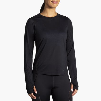 Model (front) view of Brooks Distance Long Sleeve for women