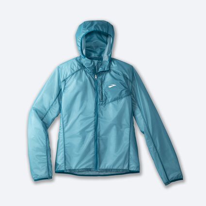 Laydown (front) view of Brooks All Altitude Jacket for women