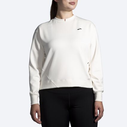 Model (front) view of Brooks Run Within Sweatshirt for women