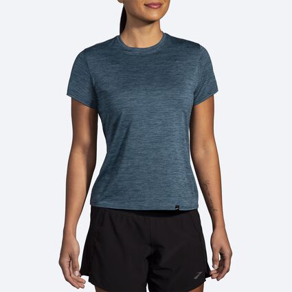 Model (front) view of Brooks Luxe Short Sleeve for women