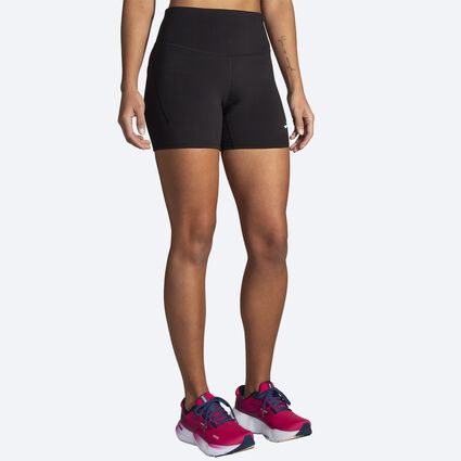 Model (front) view of Brooks Spark 5" Short Tight for women