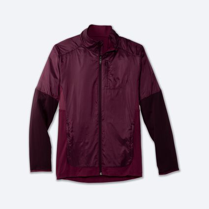 Laydown (front) view of Brooks Fusion Hybrid Jacket for men
