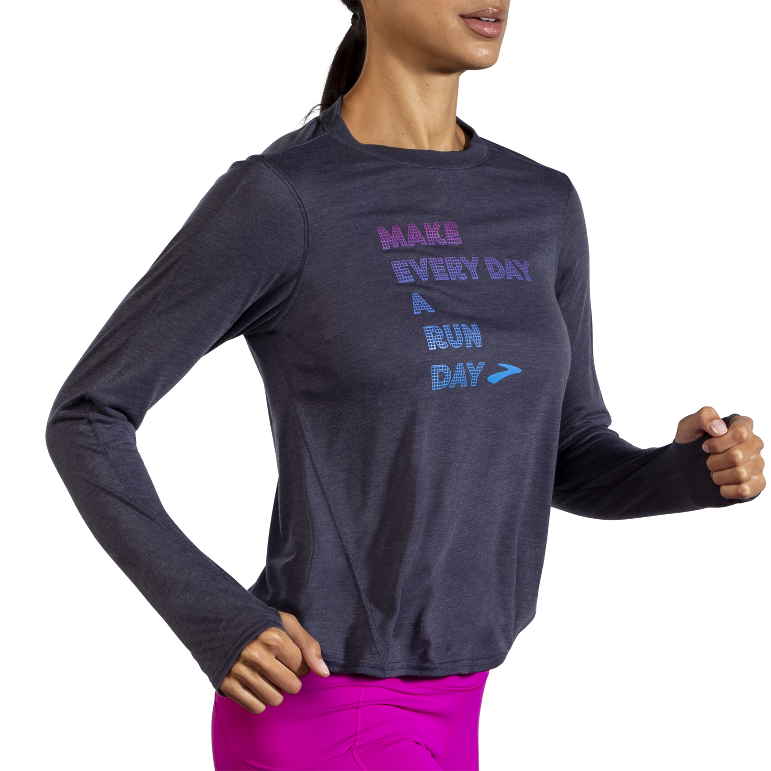 Women's Distance Graphic Long Sleeve Running Top Brooks Running
