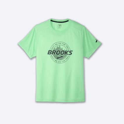 Laydown (front) view of Brooks Distance Short Sleeve 3.0 for men