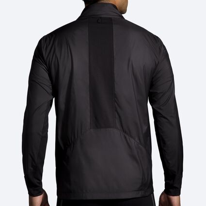 Model (back) view of Brooks Shield Hybrid Jacket 2.0 for men