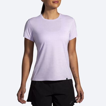 Model (front) view of Brooks Luxe Short Sleeve for women