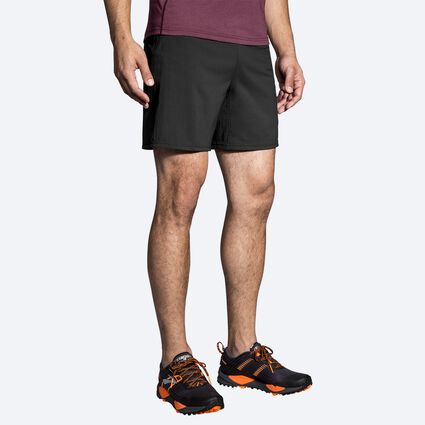 Model angle (relaxed) view of Brooks Cascadia 7" 2-in-1 Short for men