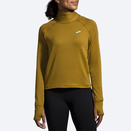 Model (front) view of Brooks Notch Thermal Long Sleeve 2.0 for women