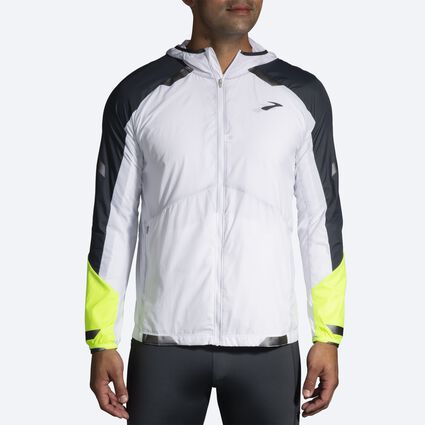 Model (front) view of Brooks Run Visible Convertible Jacket for men