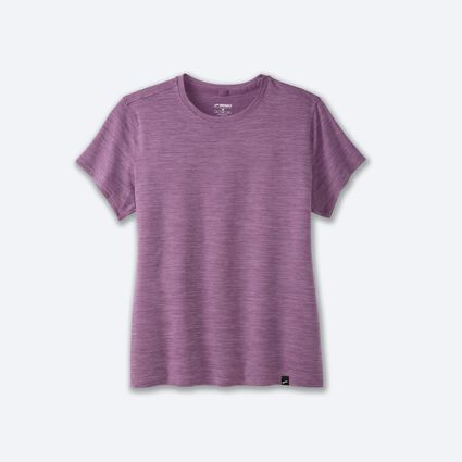 Laydown (front) view of Brooks Luxe Short Sleeve for women