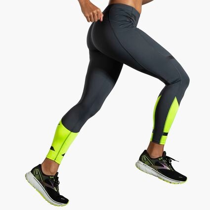 Movement angle (treadmill) view of Brooks Run Visible Tight for women