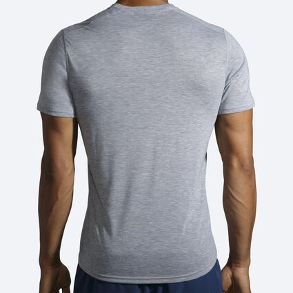 Model (back) view of Brooks Distance Graphic Short Sleeve for men