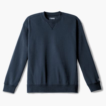 Laydown (front) view of Brooks The Crew Sweatshirt for unisex