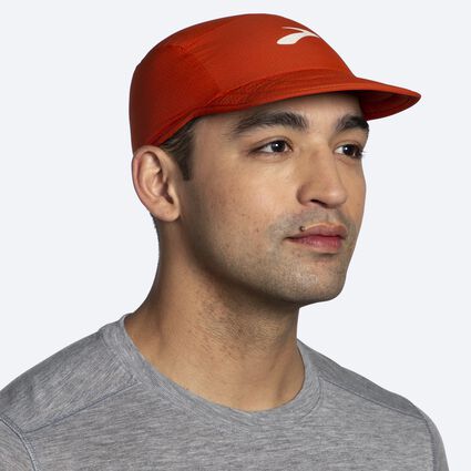 Model (front) view of Brooks Lightweight Packable Hat for unisex