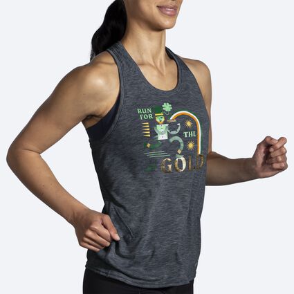 Movement angle (treadmill) view of Brooks Distance Tank 2.0 for women