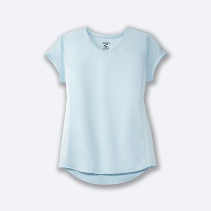 Laydown (front) view of Brooks Stealth Short Sleeve for women