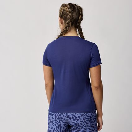 Vue (arrière) du modèle de Brooks Distance Short Sleeve 3.0 pour femmes