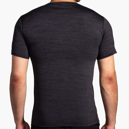 Model (back) view of Brooks Luxe Short Sleeve for men