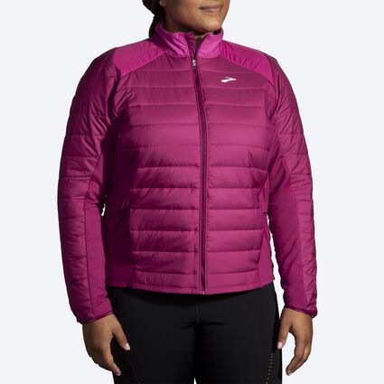 Model (front) view of Brooks Shield Hybrid Jacket 2.0 for women