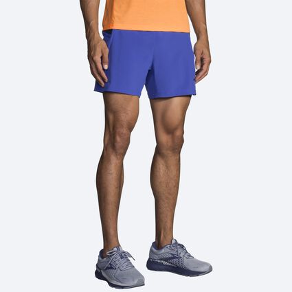 Model angle (relaxed) view of Brooks Sherpa 5" 2-in-1 Short for men