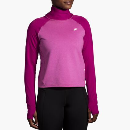 Model (front) view of Brooks Notch Thermal Long Sleeve 2.0 for women