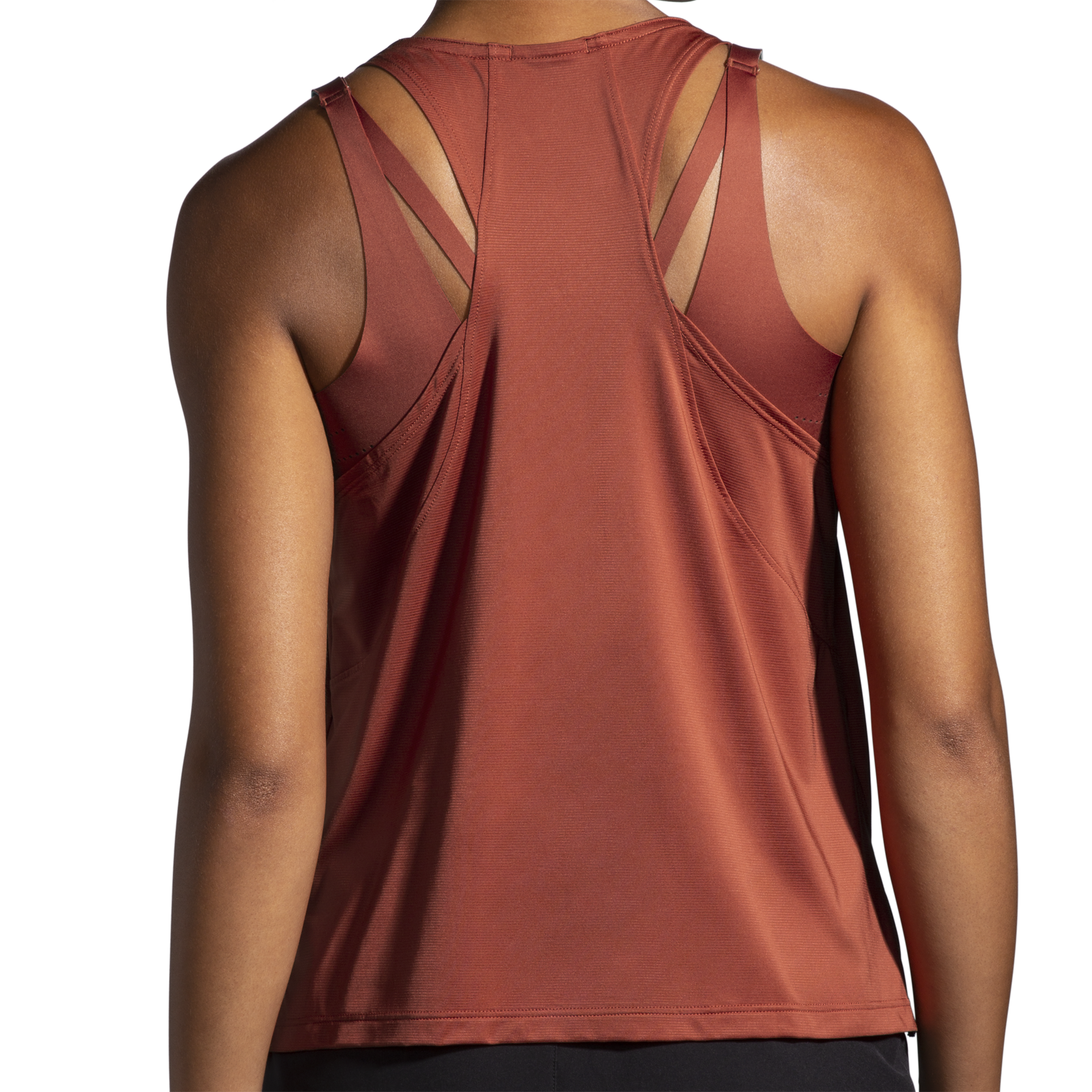 Brooks Sprint Womens Running Vest Red Breathable Lightweight Semi-Fitted Tank 