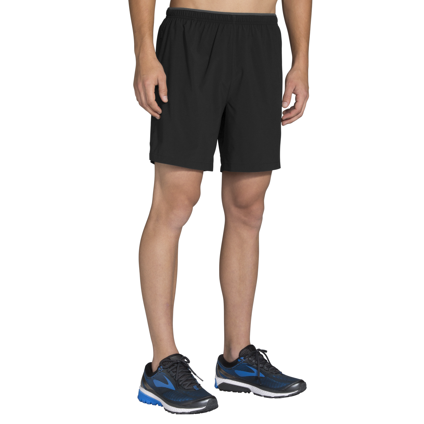 Grey Sports Breathable Higher State Mens 2 In 1 7 Inch Running Short 