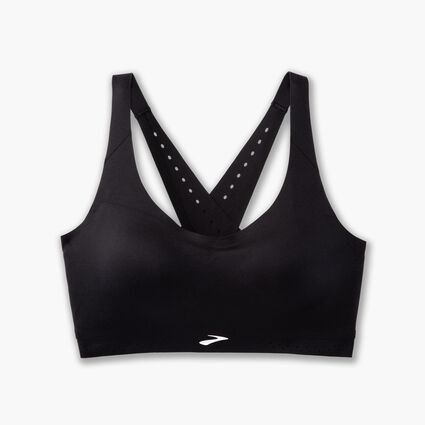 Laydown (front) view of Brooks Strappy 2.0 Sports Bra for women