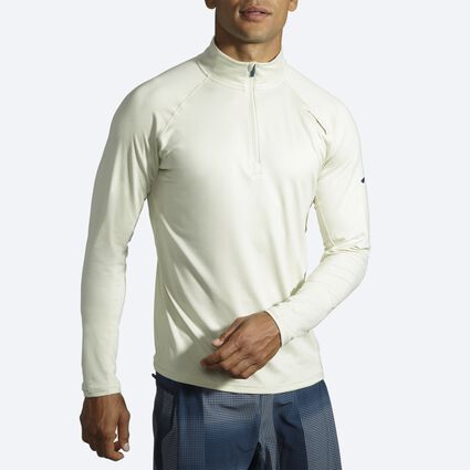 Model angle (relaxed) view of Brooks Dash 1/2 Zip for men