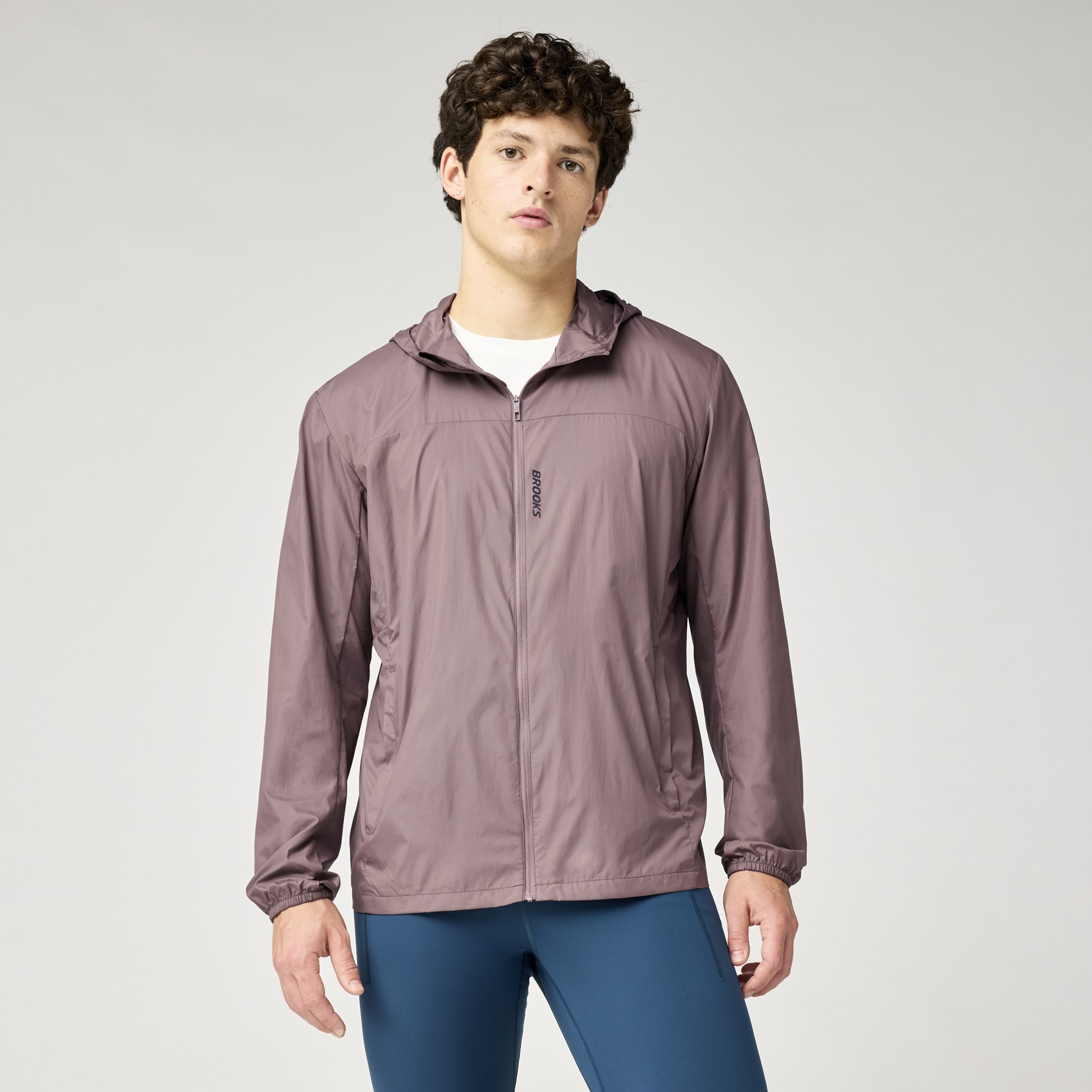 Brooks Running Men's Canopy Packable Jacket In Brown