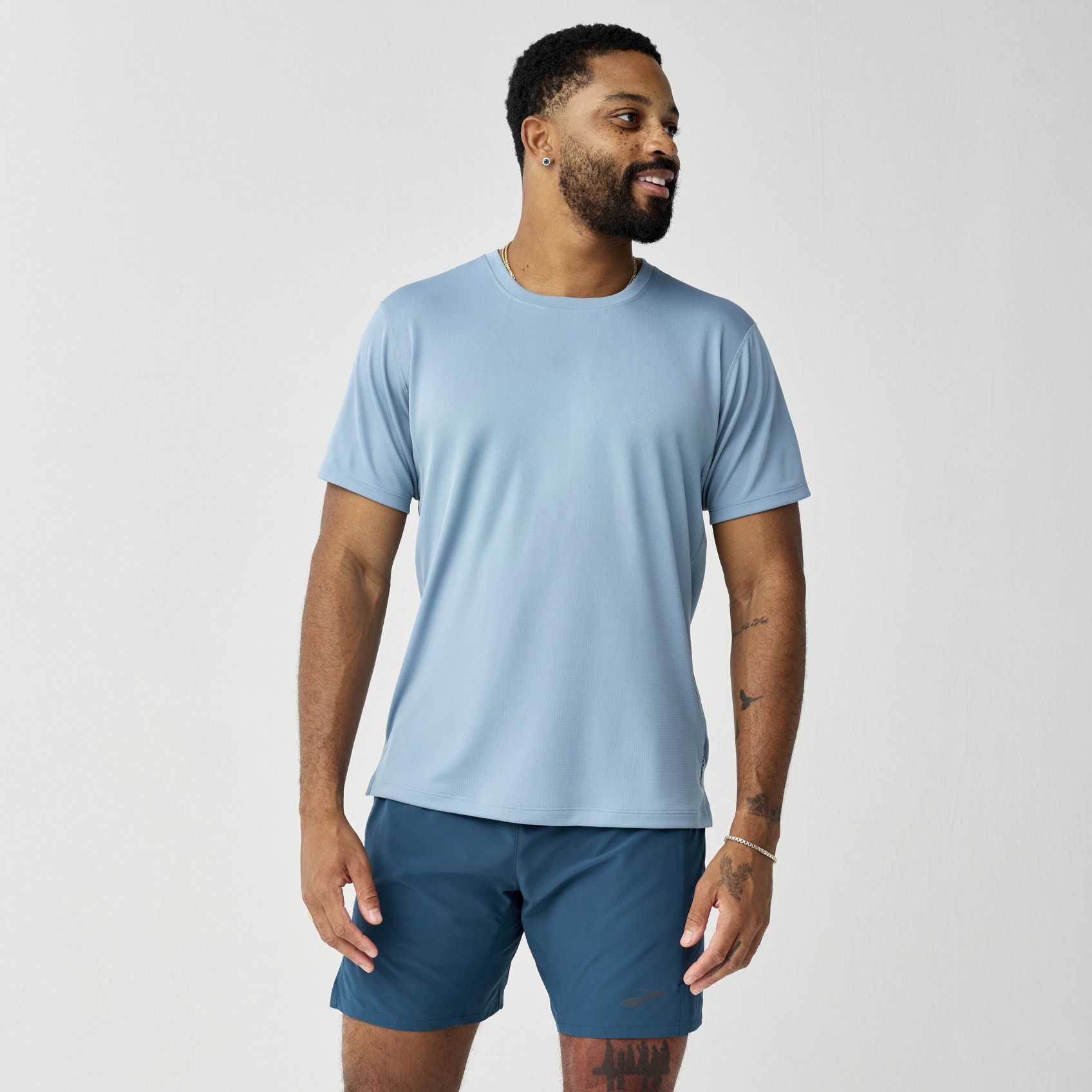 Brooks Running Men's Dash Short Sleeve In Blue