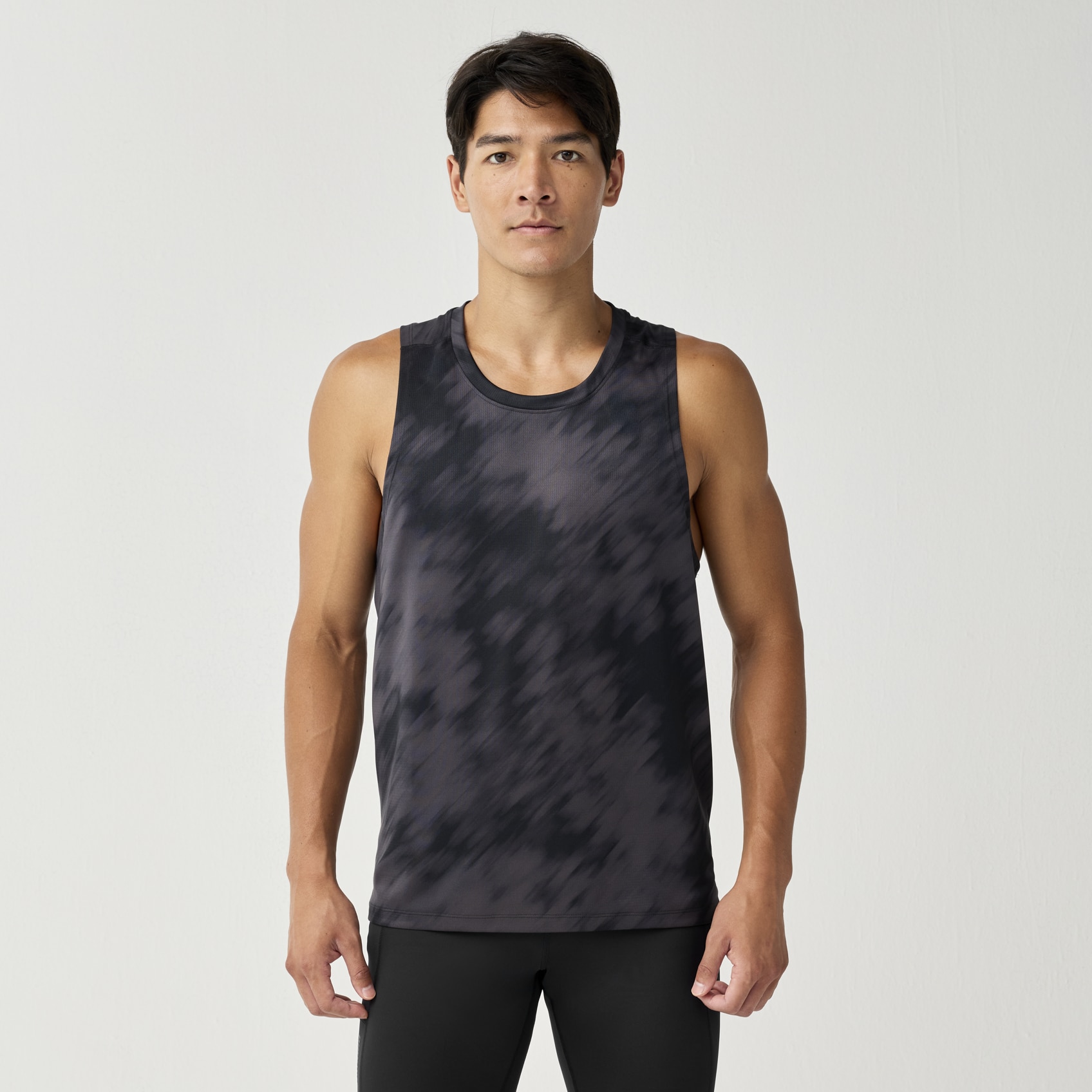 Brooks Running Men's Dash Singlet Printed In Gray