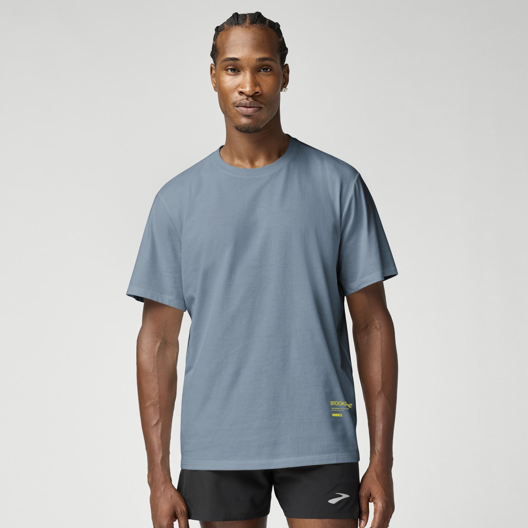Brooks Running Men's Graphic Short Sleeve In Blue