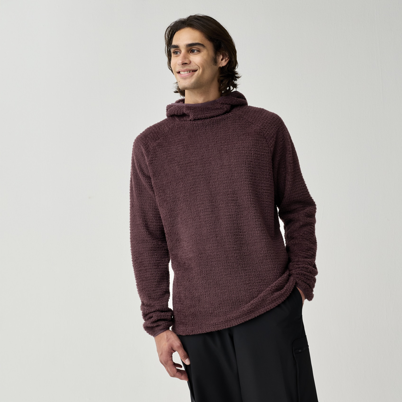 Brooks Running Men's Movement Polartec Airy Fleece In Burgundy