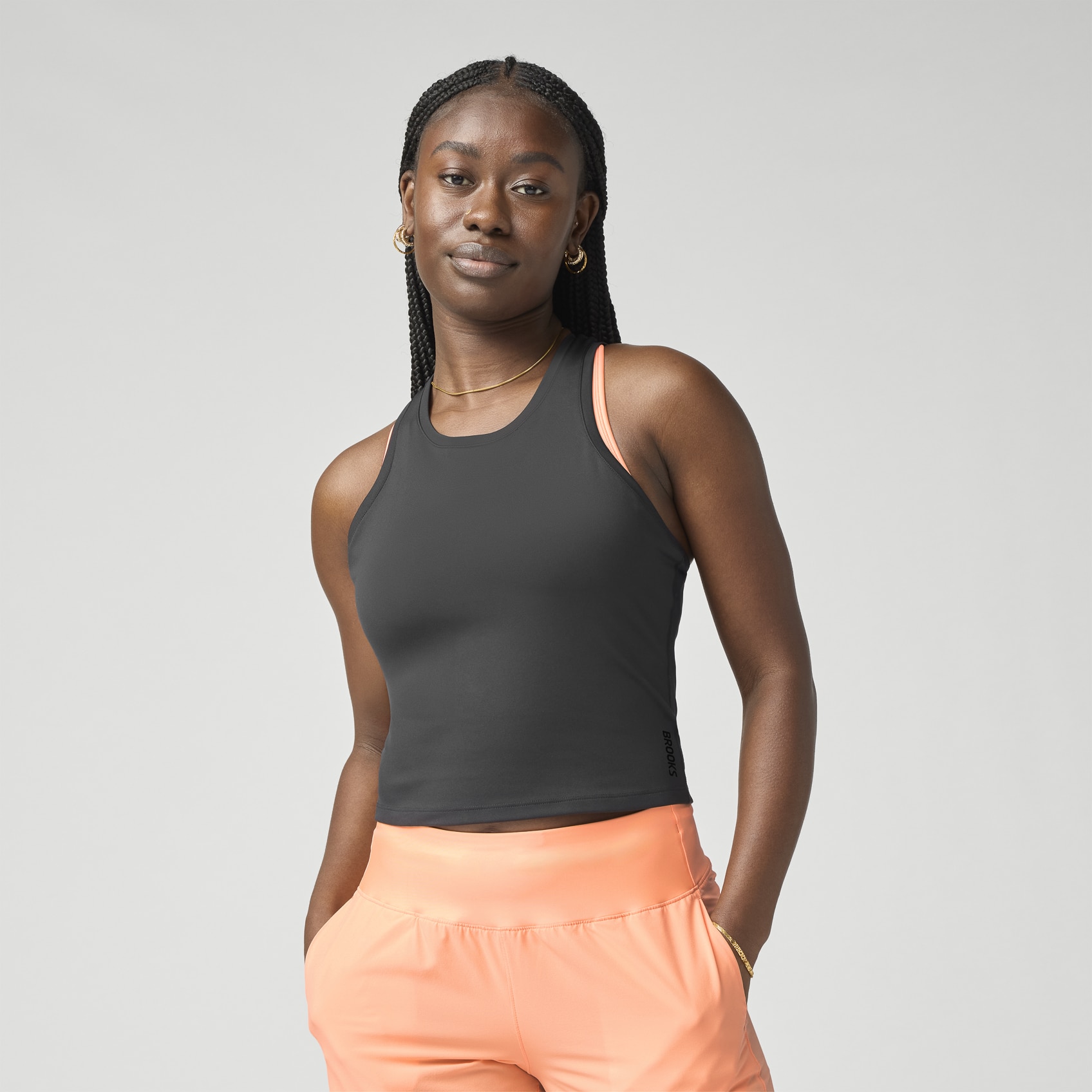 Brooks Running Women's Dash Crop Tank In Adult
