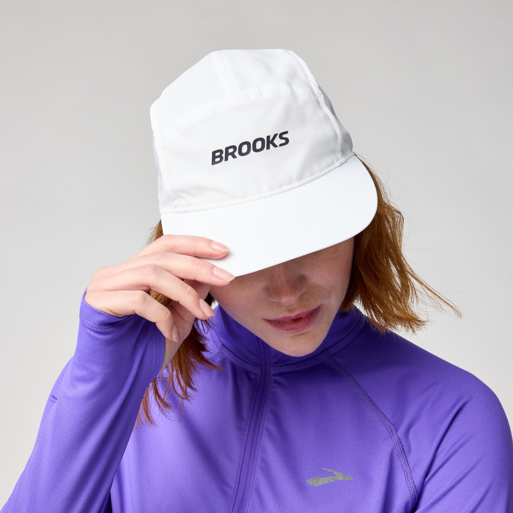 Brooks Running Unisex Propel Mesh Hat 2.0 In White