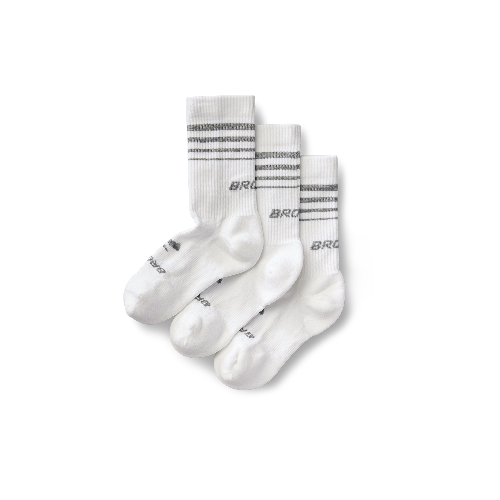 Brooks Running Unisex Run-in Crew 3-pack Running Socks