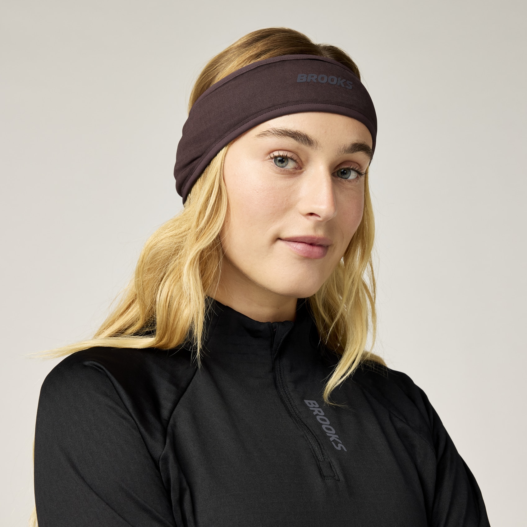 Brooks Running Unisex Momentum Thermal Headband In Brown