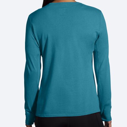 Model (back) view of Brooks Distance Long Sleeve 2.0 for women