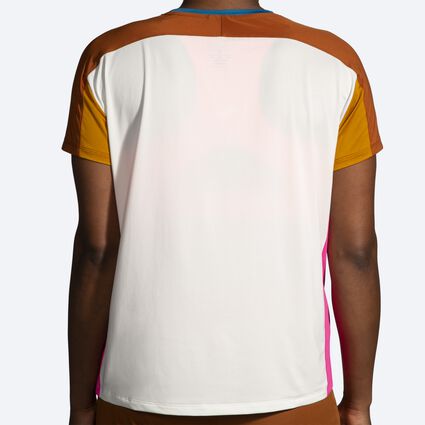 Model (back) view of Brooks Sprint Free Short Sleeve 2.0 for women