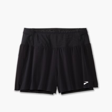 Laydown (front) view of Brooks High Point 3" 2-in-1 Short 2.0 for women
