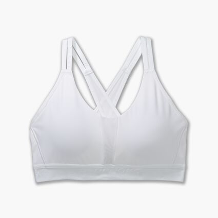 Laydown (front) view of Brooks Plunge 2.0 Sports Bra for women