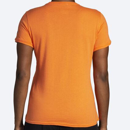 Model (back) view of Brooks Distance Short Sleeve 2.0 for women