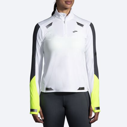Model (front) view of Brooks Run Visible 1/2 Zip for women