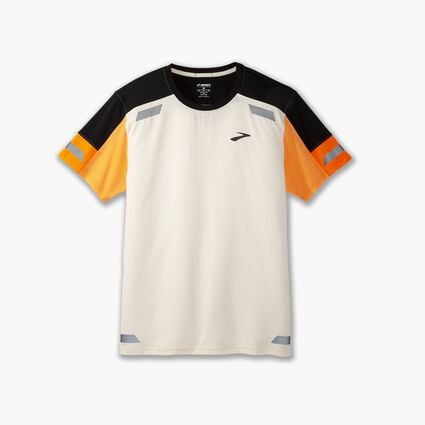 Laydown (front) view of Brooks Run Visible Short Sleeve 2.0 for men