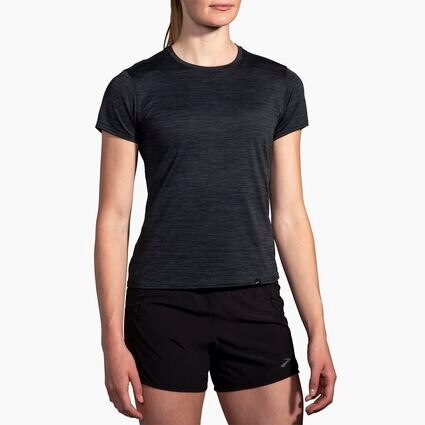 Brooks Luxe Short Sleeve für Damen – Model-Ansicht (von vorne)